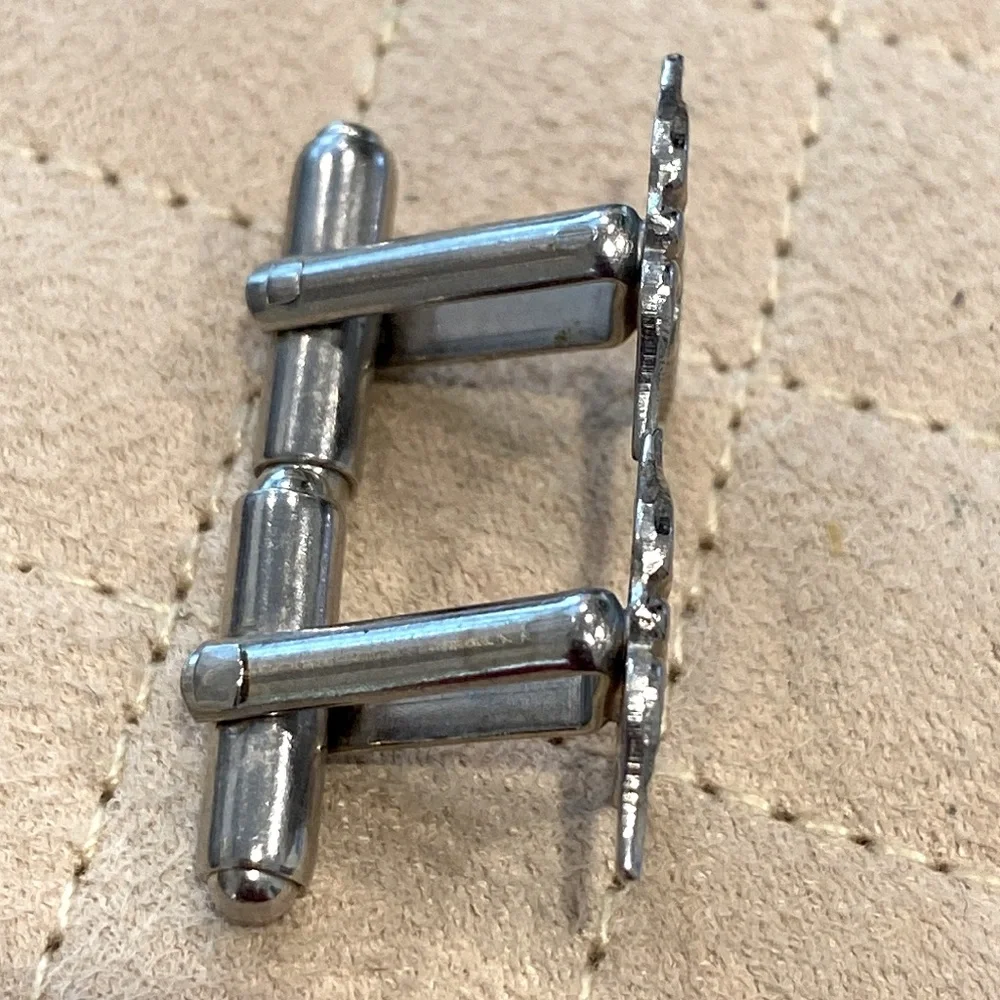 Vintage Silver Medical Caduceus Cufflinks